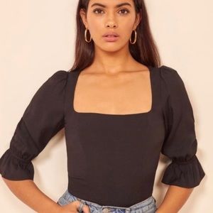 Reformation Ana Top in Black NWT 4